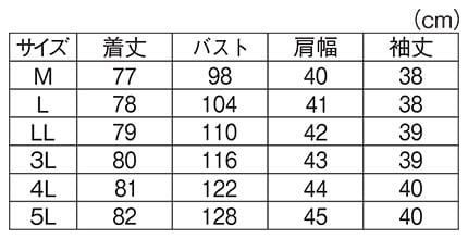 シフォンレイヤードブラウスチュニックのサイズ表