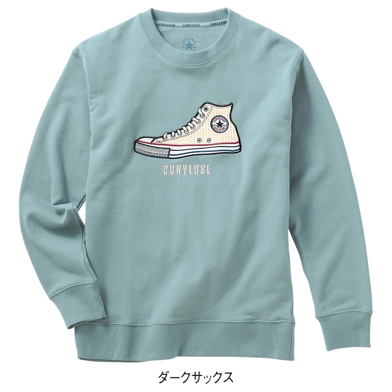 ＜CONVERSE＞裏毛シューズワッフルアップリケスウェット