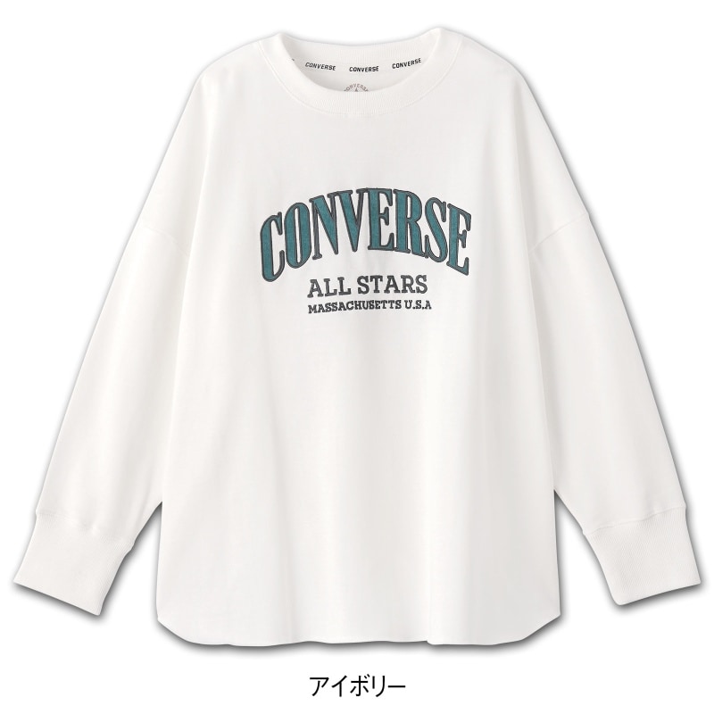 ＜CONVERSE＞裏毛アップリケ裾ラウンドスウェット