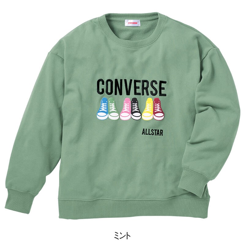 ＜CONVERSE＞裏毛シューズフロッキースウェット