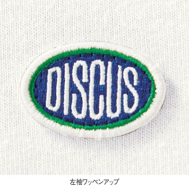 ＜DISCUS＞ワンポイント刺繍クルーTシャツ