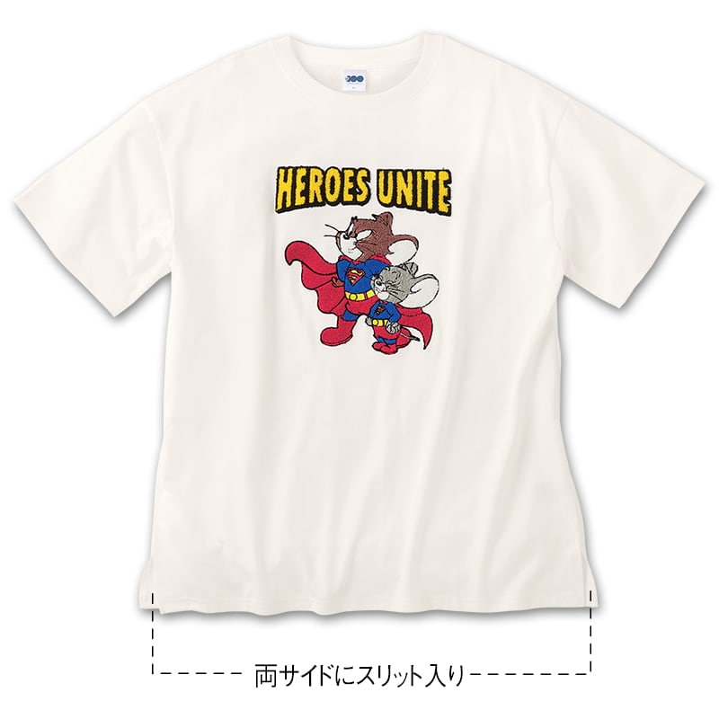 ＜TOM and JERRY マッシュアップ＞さがら刺繍Tシャツ