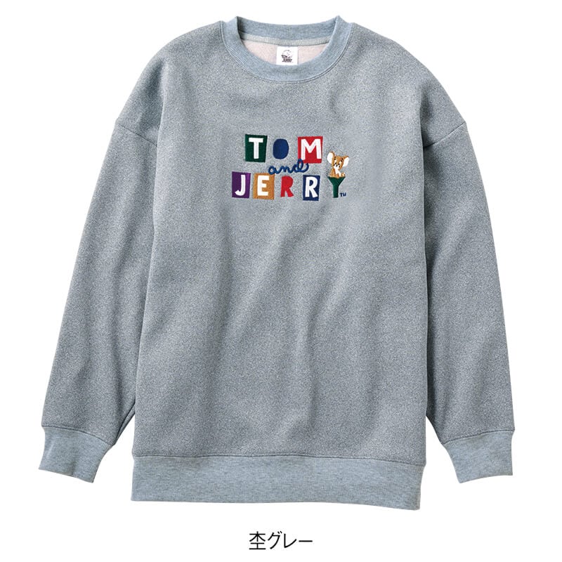 ＜TOM and JERRY＞もっちり裏シャギーBIGクルートレーナー