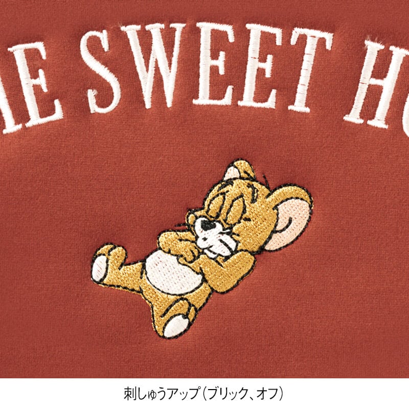 ＜TOM and JERRY＞もっちり裏シャギーBIGクルートレーナー