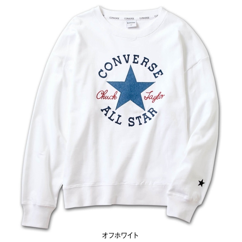 <CONVERSE>デニムアップリケ使いトレーナー